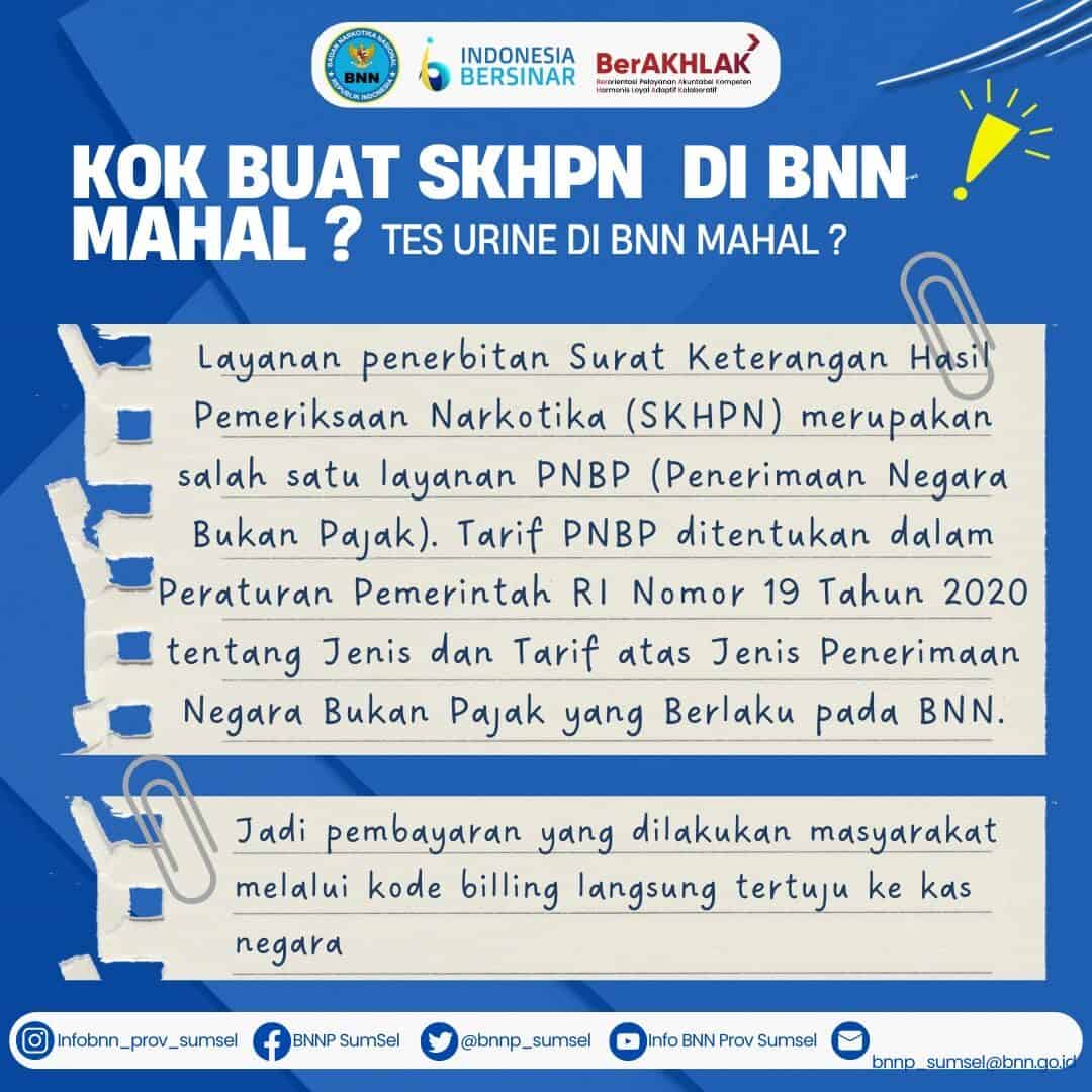 Ayok, buat Surat Keterangan Hasil Pemeriksanaan Narkotika (SKHPN) di BNNP Sumsel Ayok, buat Surat Keterangan Hasil Pemeriksanaan Narkotika (SKHPN) di BNNP Sumsel